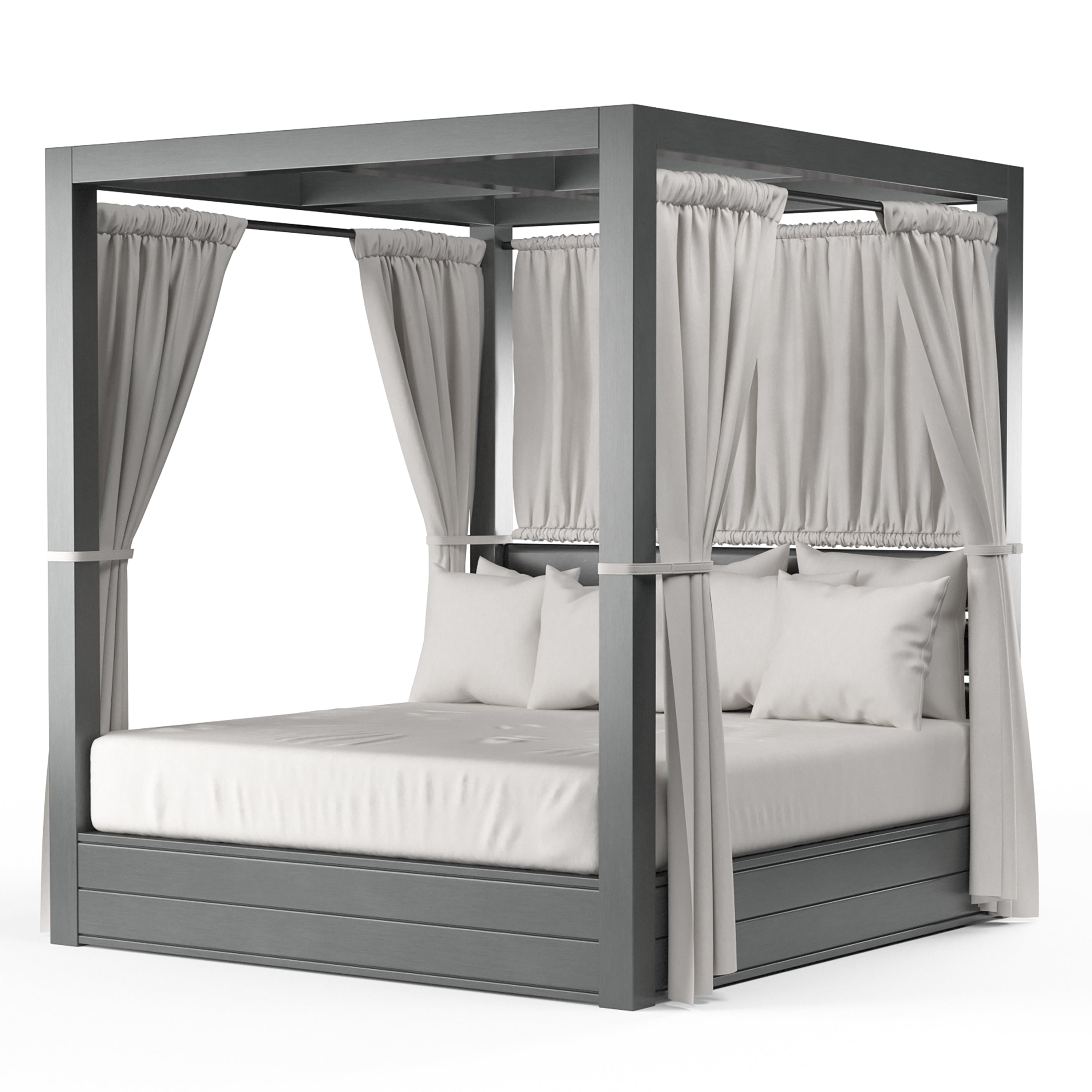 Redondo Resort King Day Bed in Cast Silver, No Welt