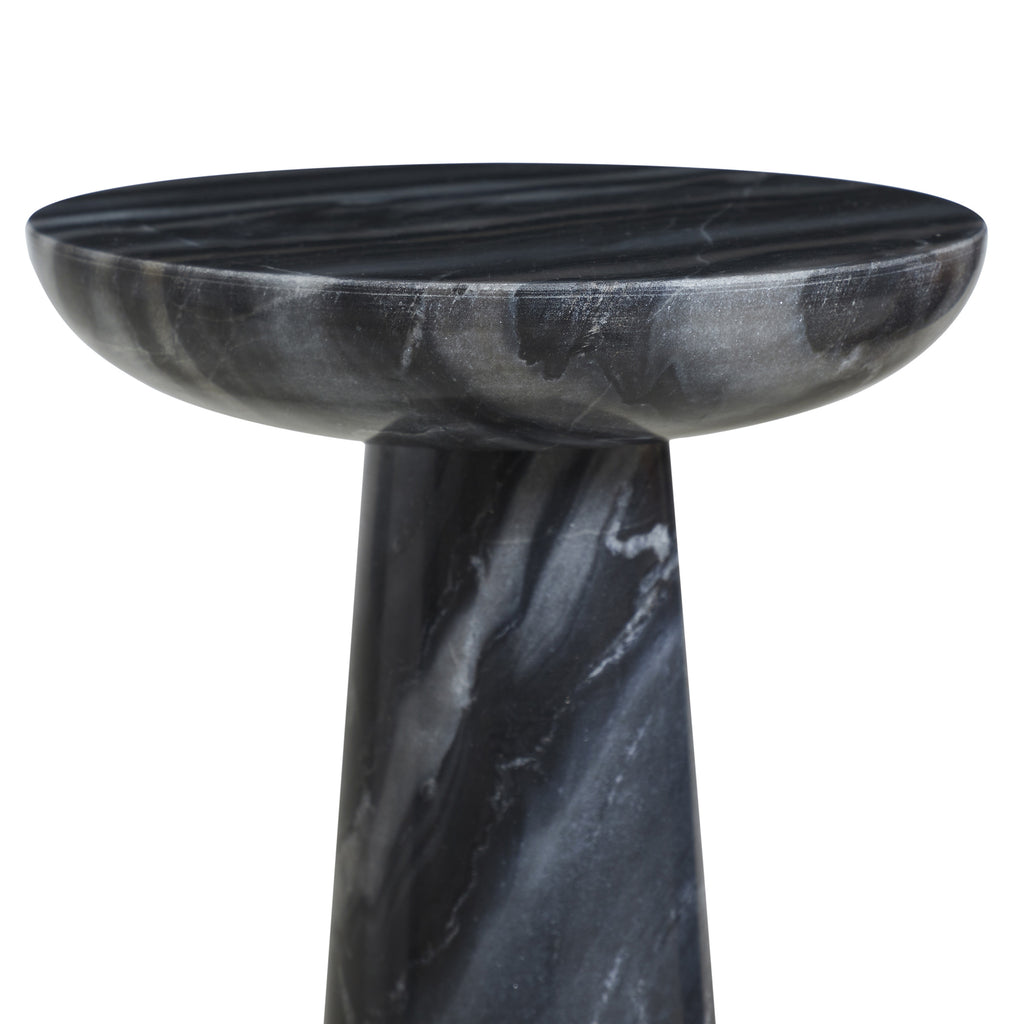 Mercura Side Table | Black Marble | Short