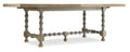 Ciao Bella 84in Trestle Table with 2-18in Leaves-Natural/Gray