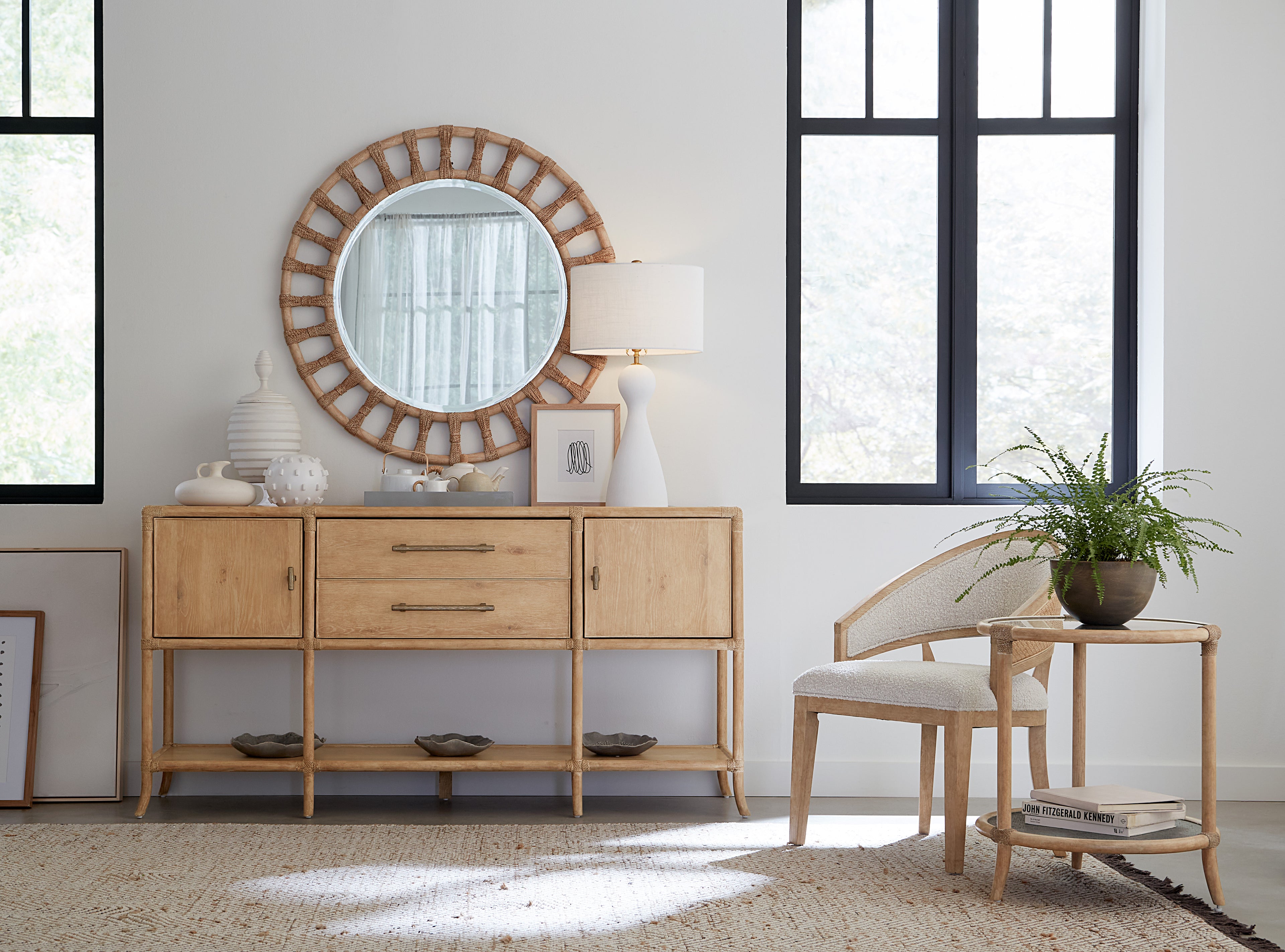 Retreat Raffia End Table | Dune