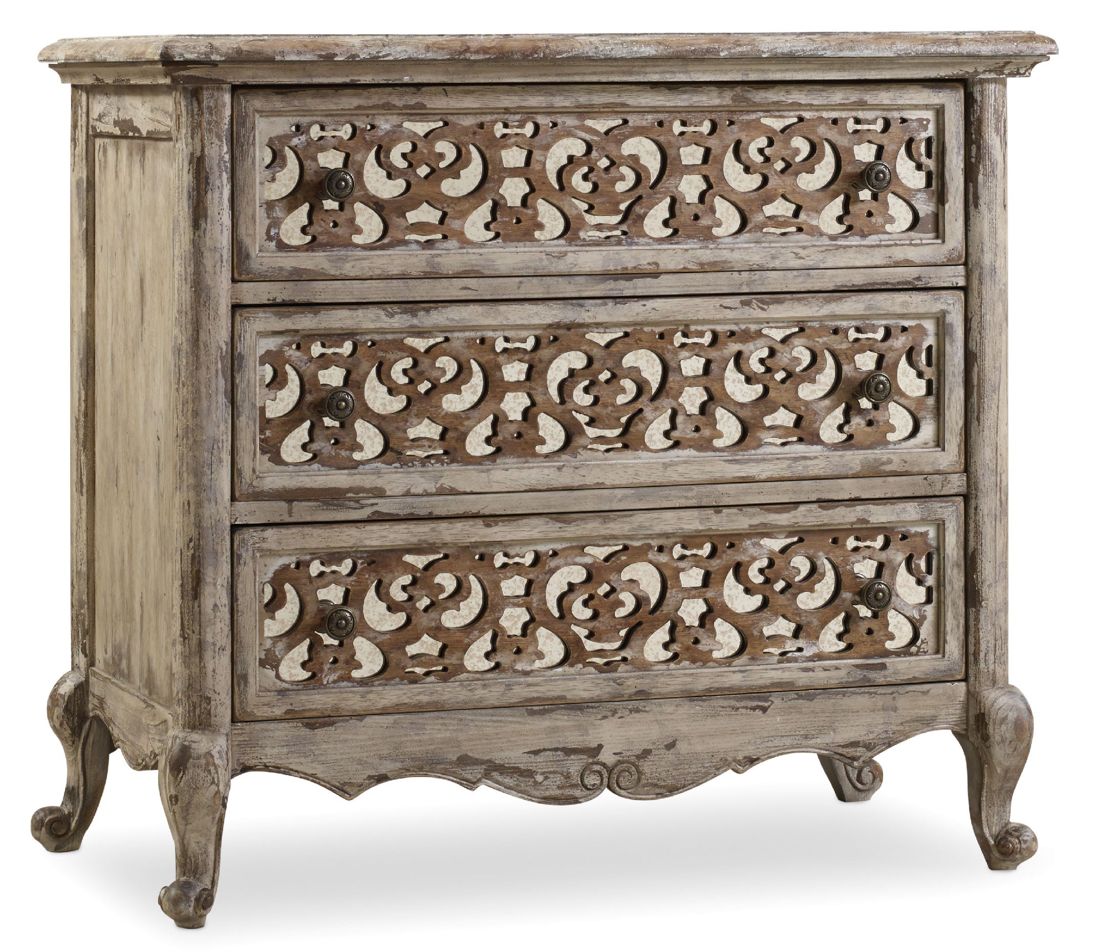 Chatelet Fretwork Nightstand | Caramel Froth / Parish Vintage