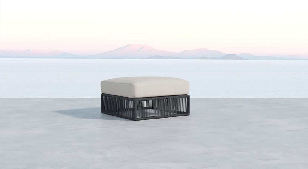 Milano Ottoman in Echo Ash w/ Self Welt