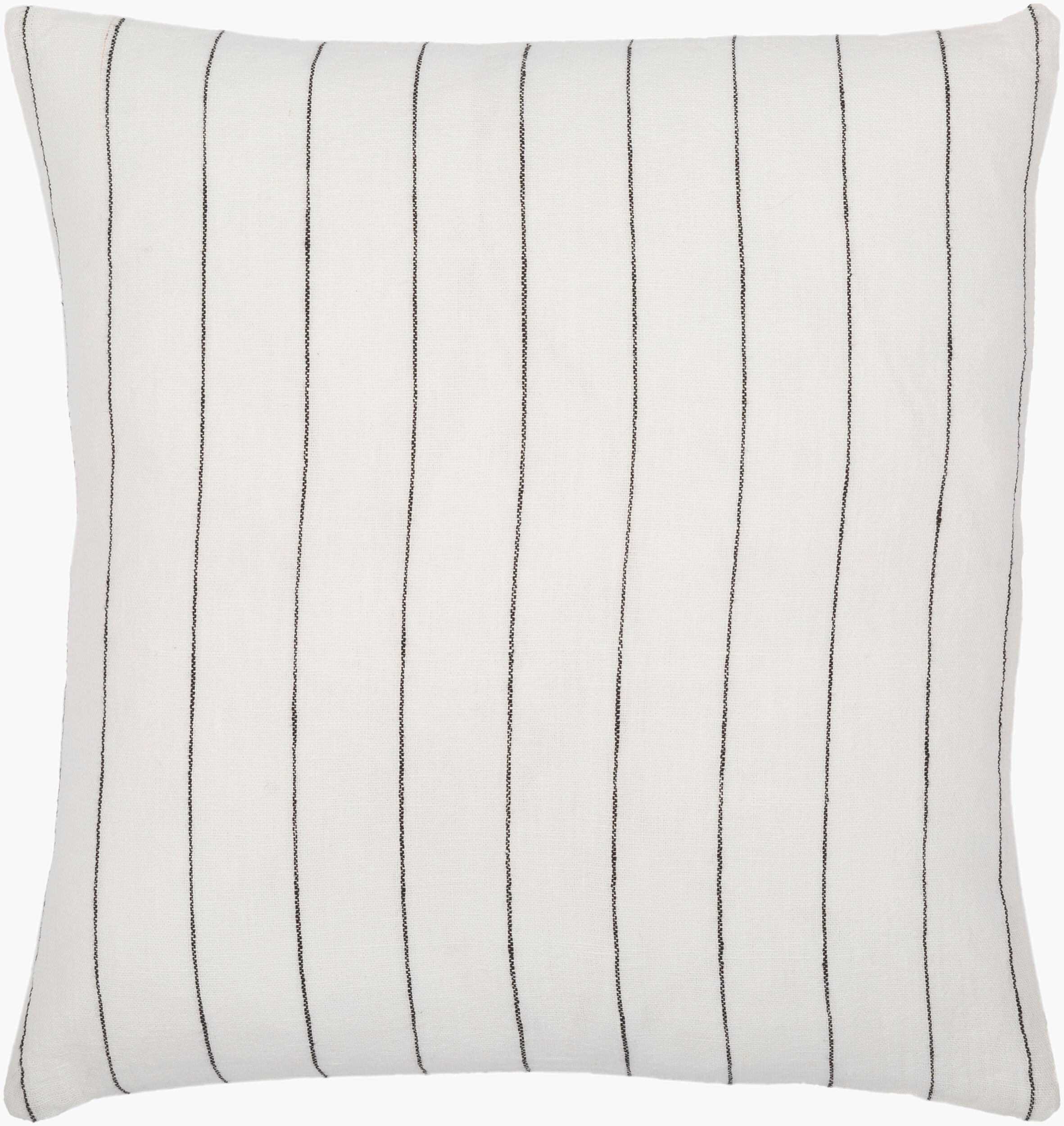 Linen Stripe Buttoned Accent Pillow | LNB001