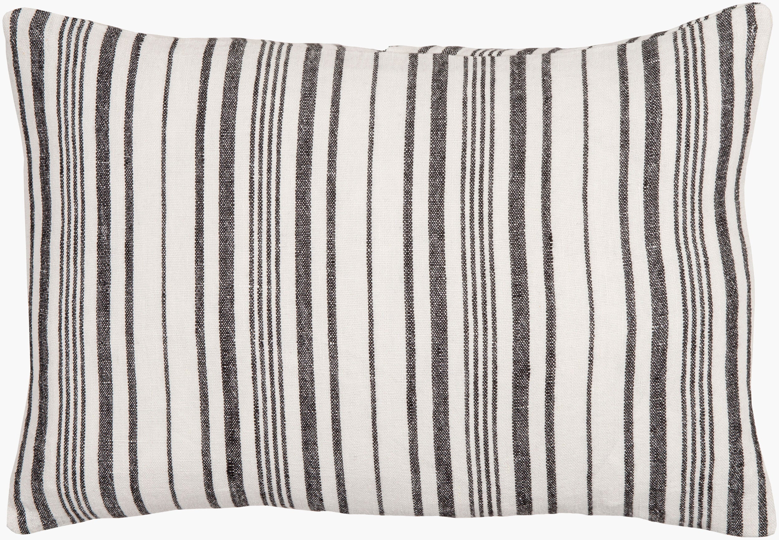 Linen Stripe Buttoned Accent Pillow | LNB002