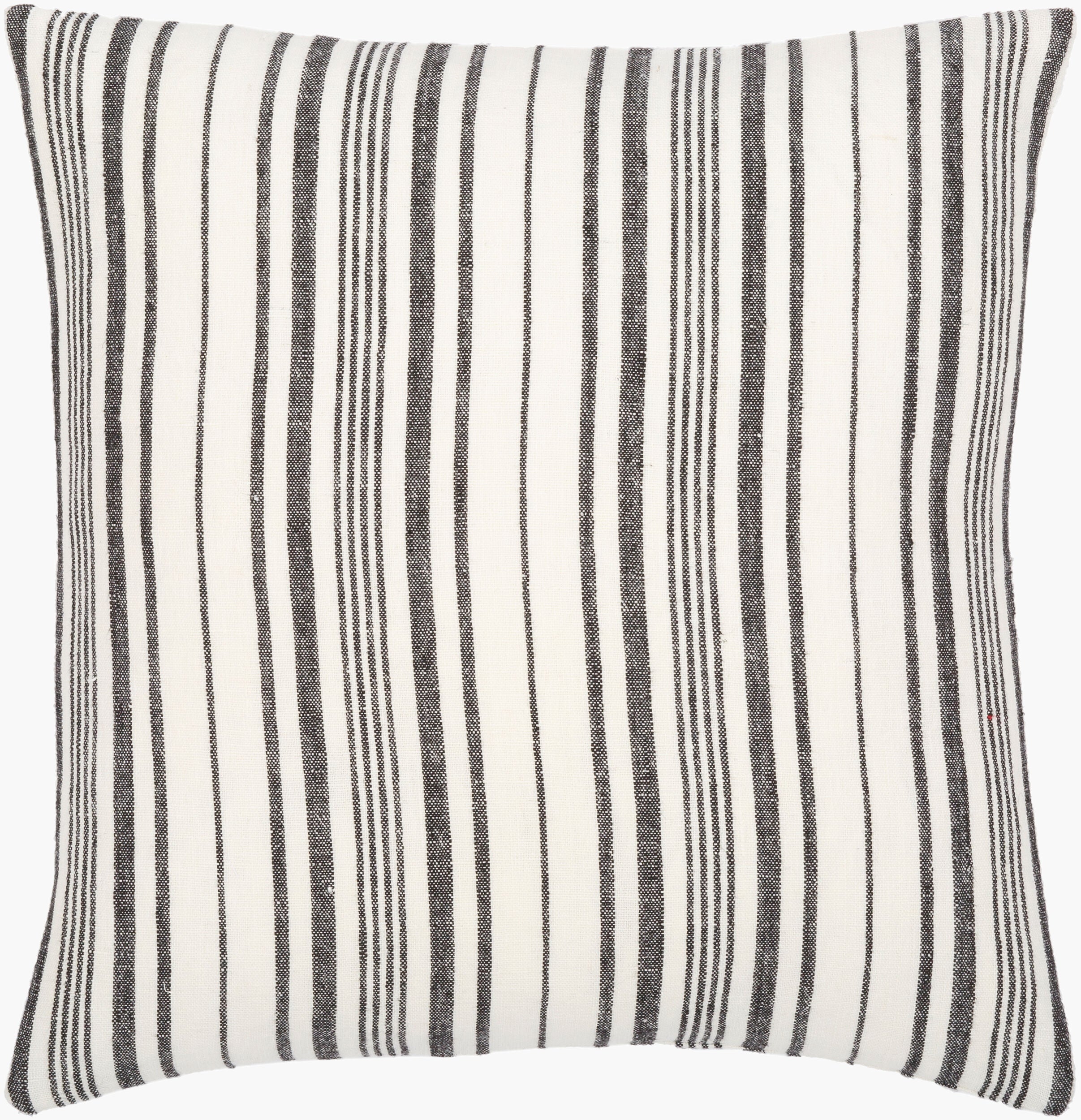 Linen Stripe Buttoned Accent Pillow | LNB002