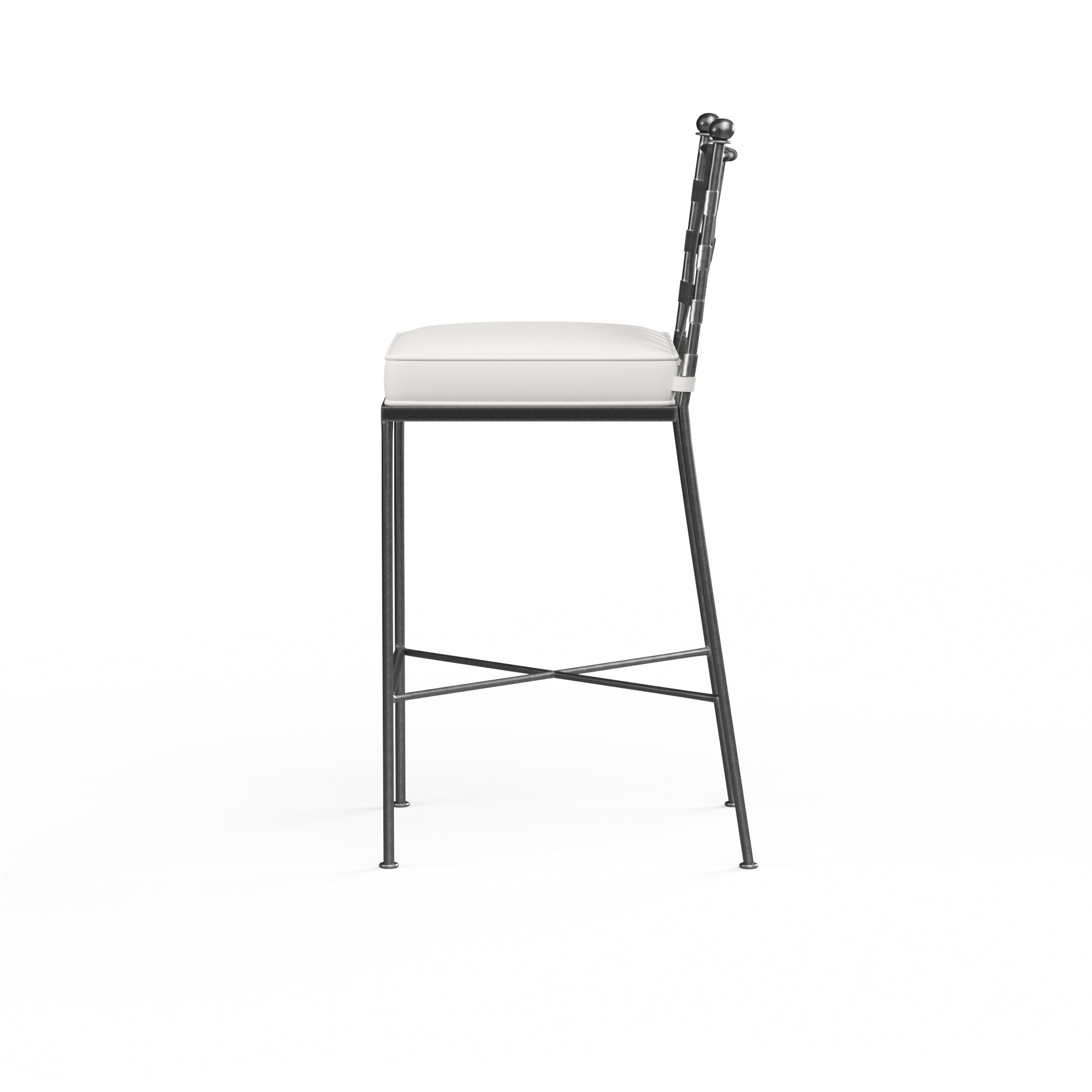 Provence Barstool in Canvas White w/ Self Welt