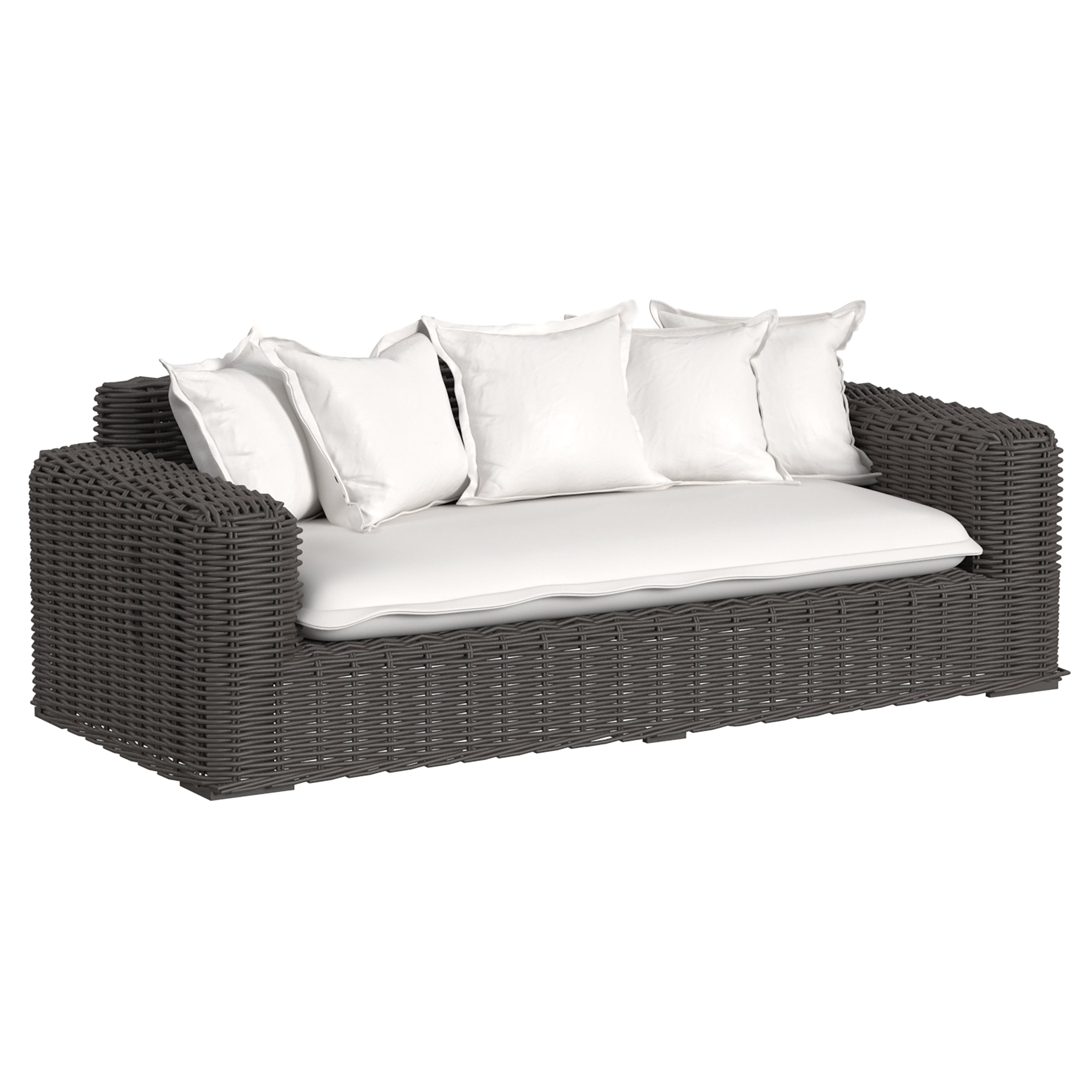 Cabo Loveseat in Soothe Pearl w/ Flange Welt
