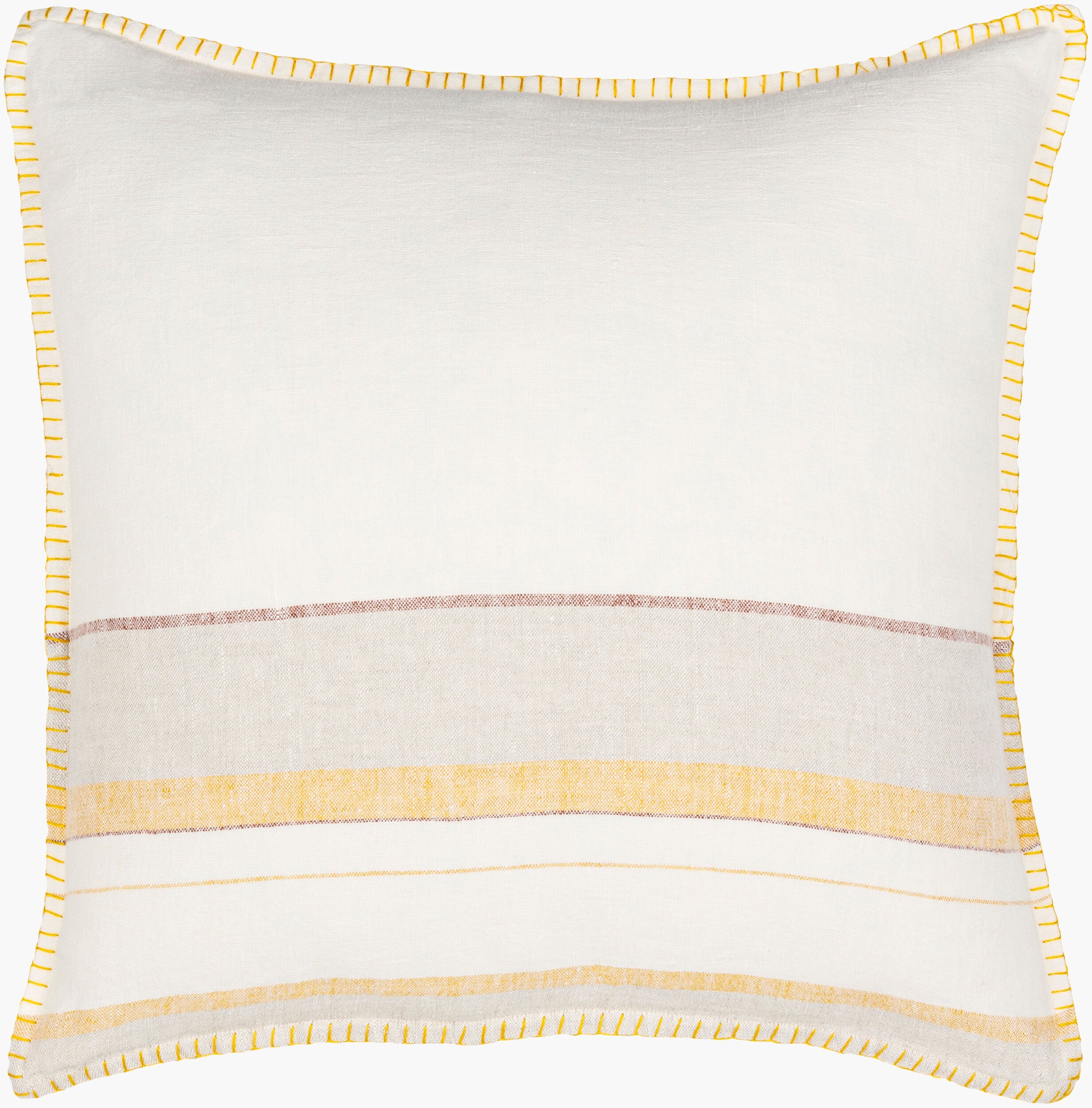 Linen Stripe Embellished Accent Pillow | LSP002