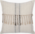 Linen Stripe Embellished Accent Pillow | LSP003