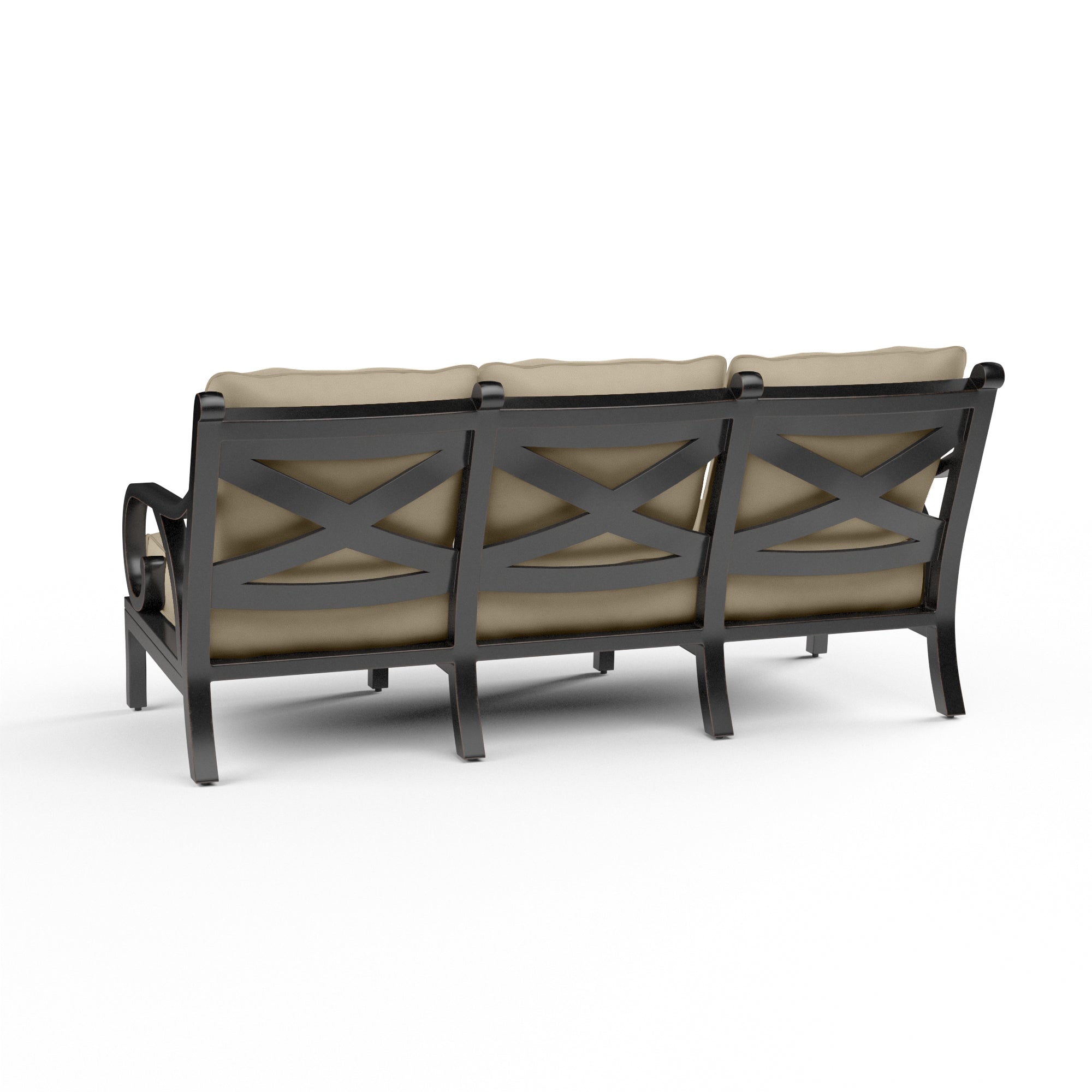 Monterey Sofa in Linen Stone w/ Self Welt
