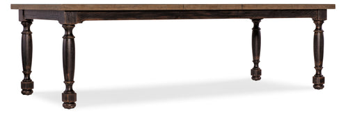 Americana Leg Dining Table with 1-22in Leaf | Molasses