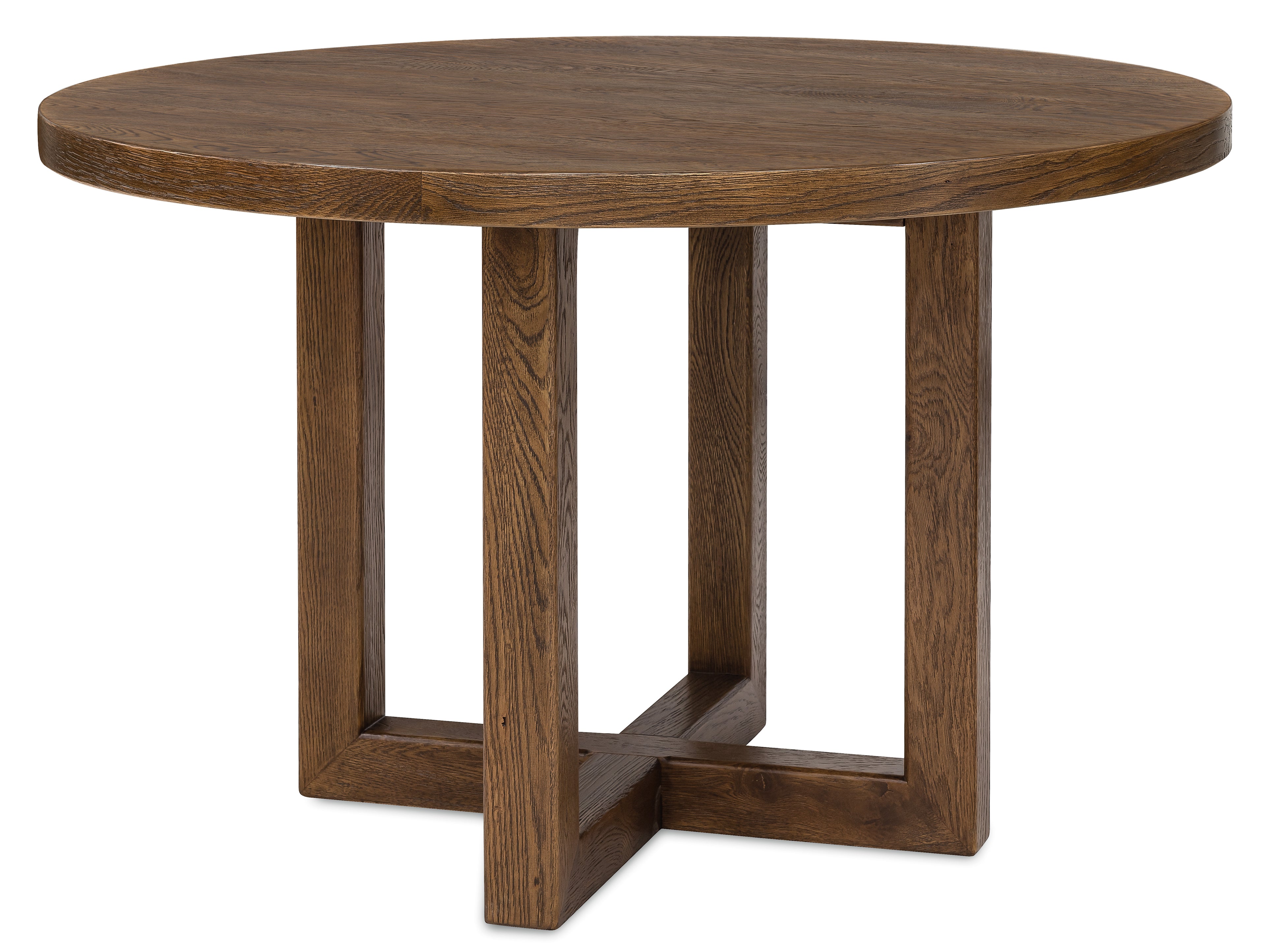 Driftwood 48in Round Dining Table | Worn Saddle