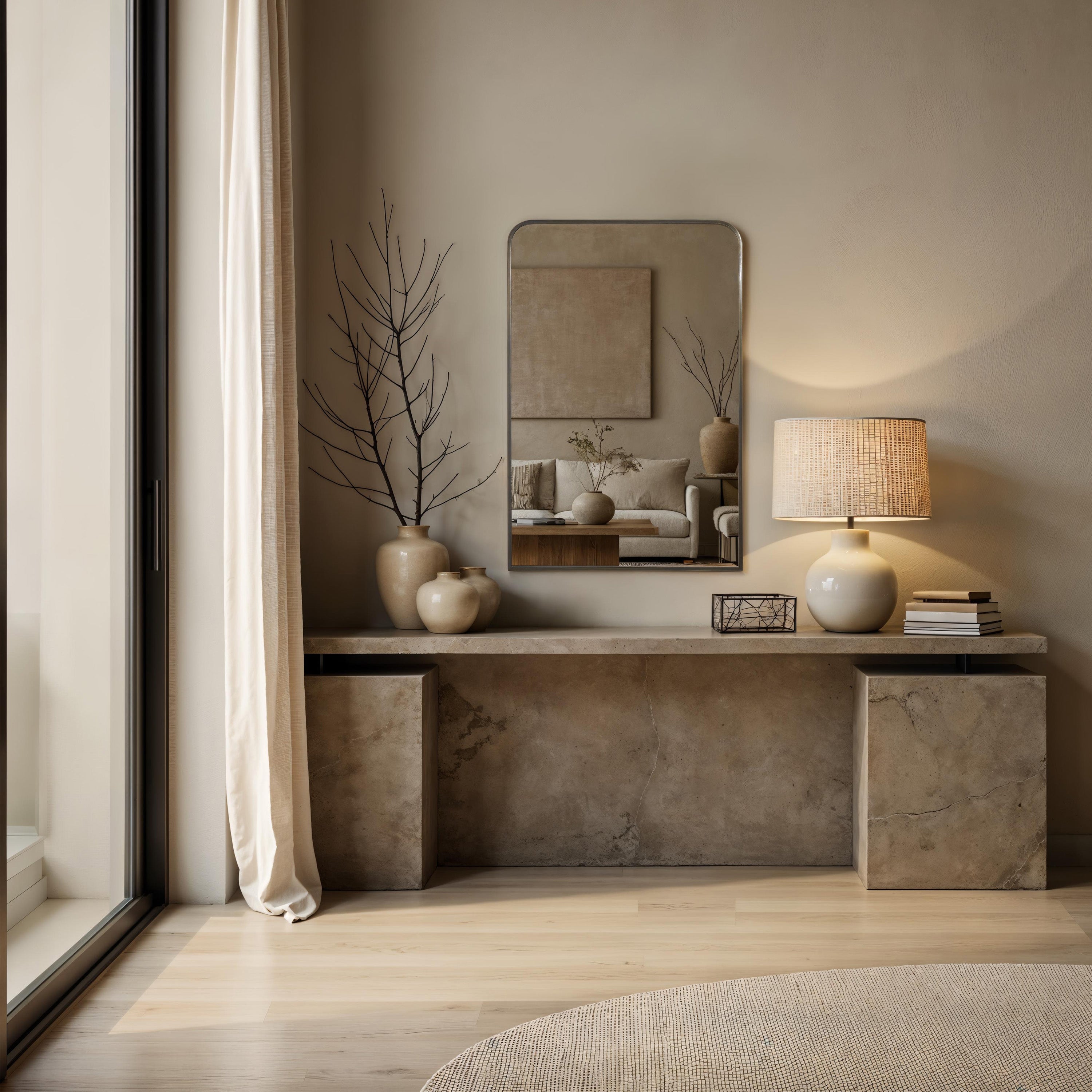 Jackline Wall Mirror | Nickel