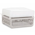 Dana Rope Ottoman in Linen Canvas w/ Self Welt