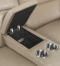 Nelson Zero Gravity Power Console Loveseat with Power Headrests and Lumbar | Salvo Beige
