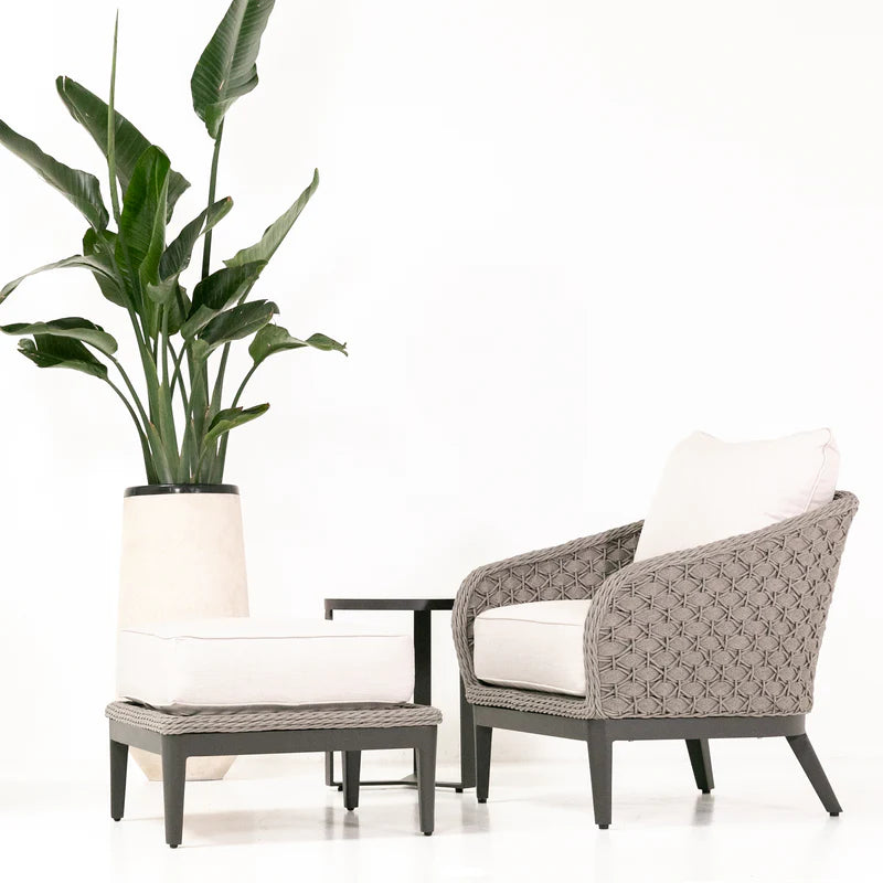 Marbella Ottoman in Echo Ash w/ Self Welt