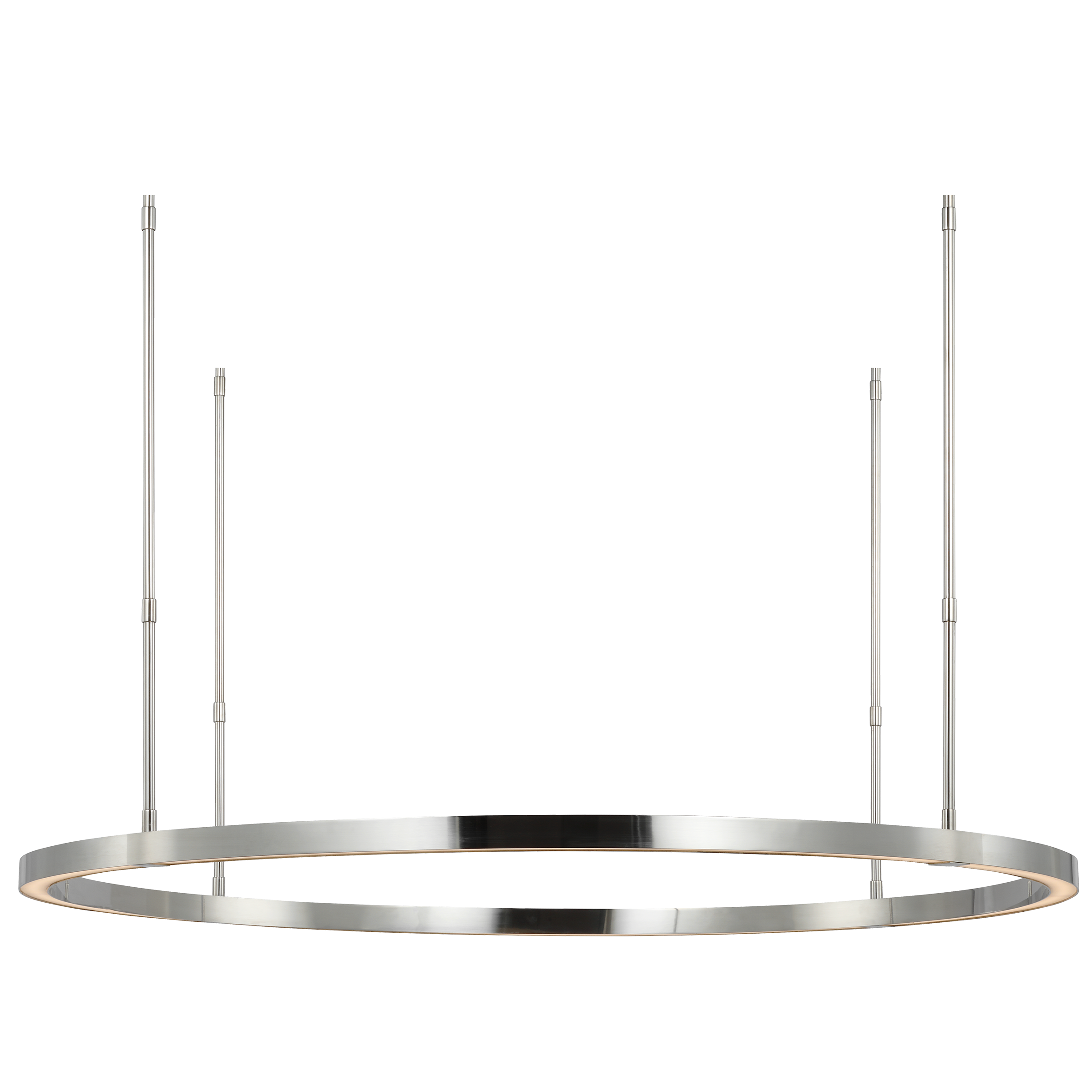Stagger Ring Large Chandelier polished stainless steel 2700K 90 CRI