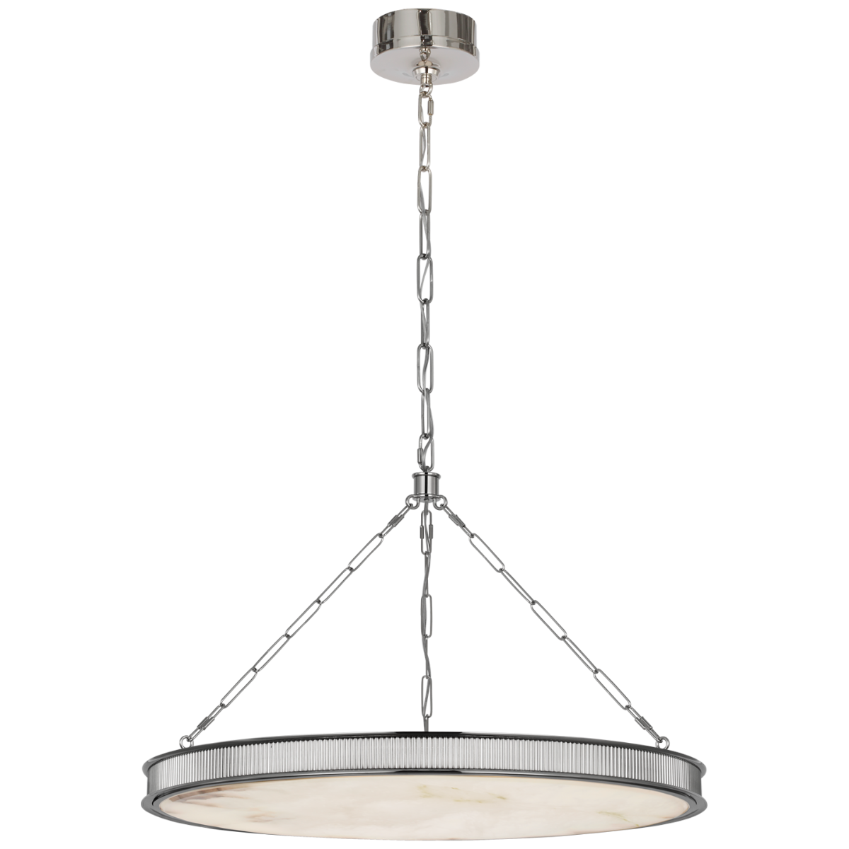 Matthew 30" Chandelier | Polished Nickel | Alabaster