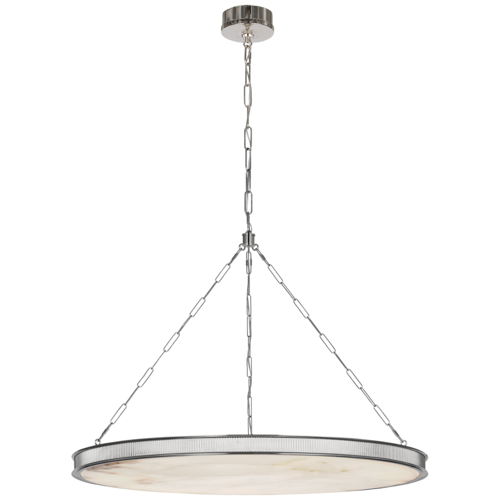 Matthew 40" Chandelier | Polished Nickel | Alabaster