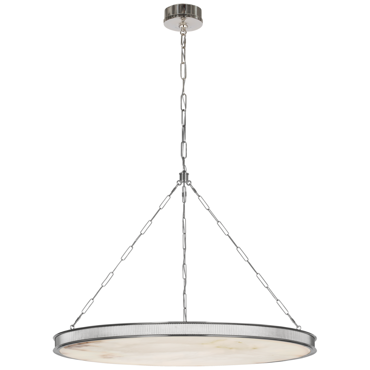 Matthew 40" Chandelier | Polished Nickel | Alabaster