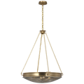Quinn 28" Chandelier | Soft Brass | Antique Mercury Glass