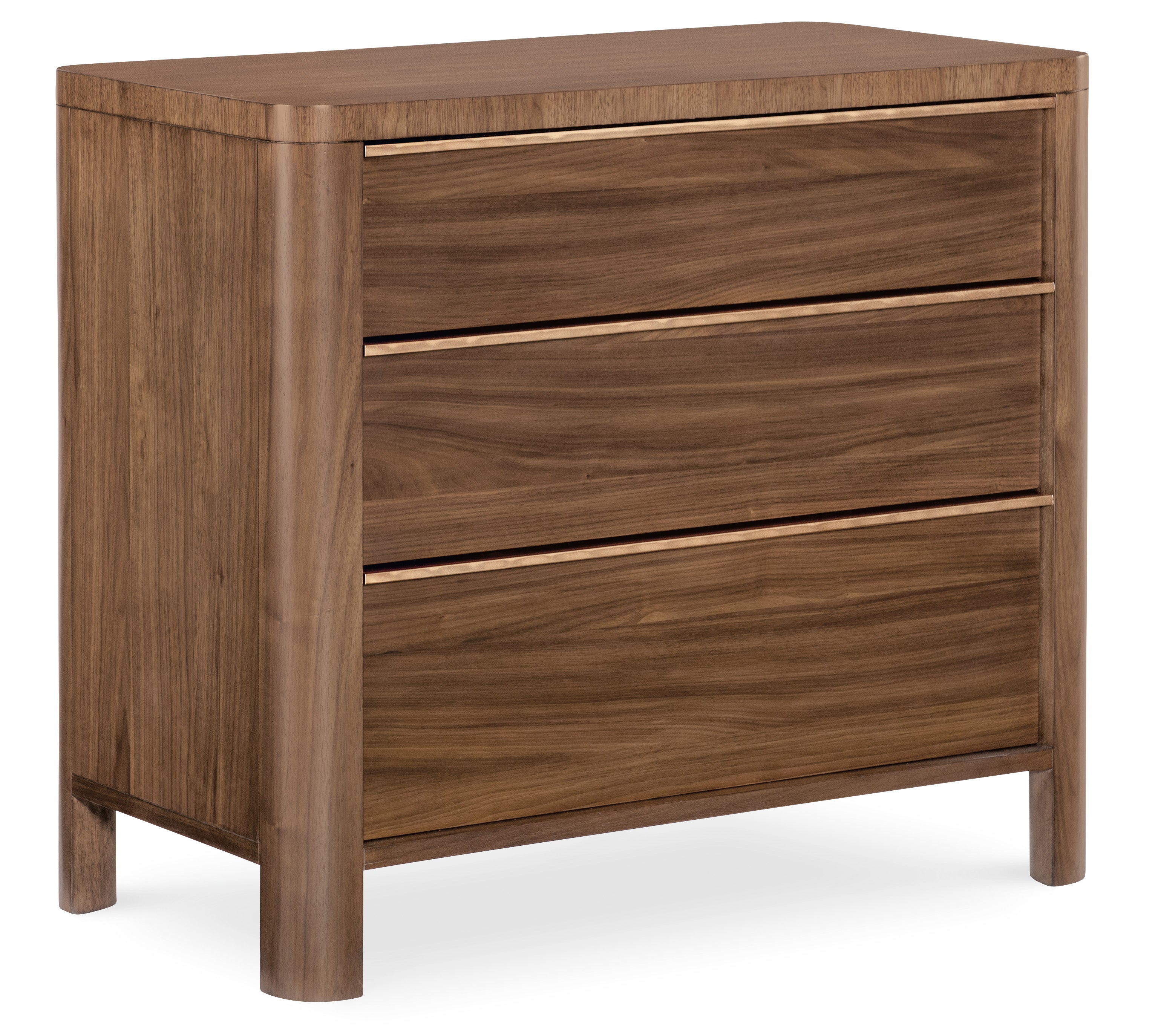 Eleana Three Drawer Nightstand | Light Caramel