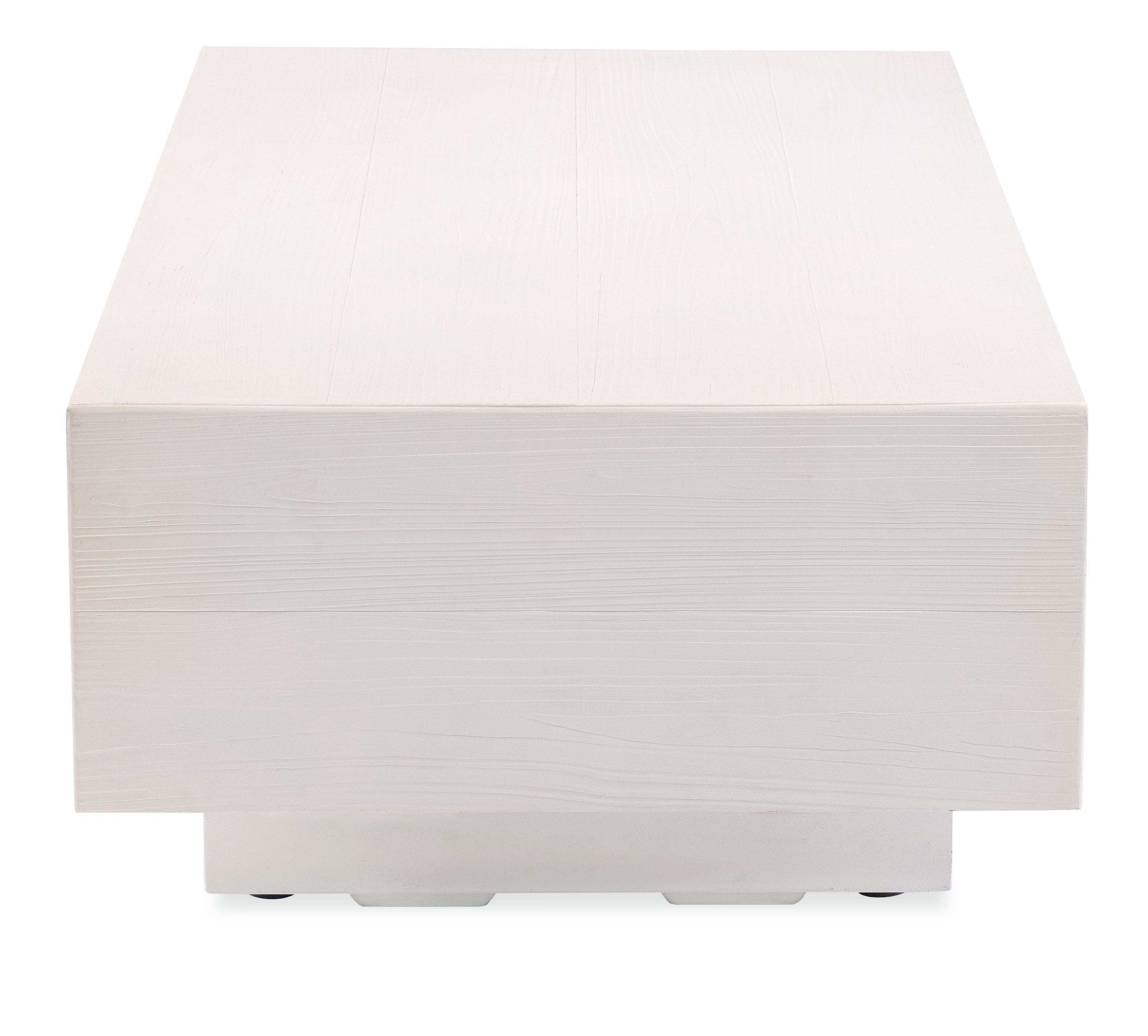 GRFC Faux Bois Coffee Table, Bone Finish
