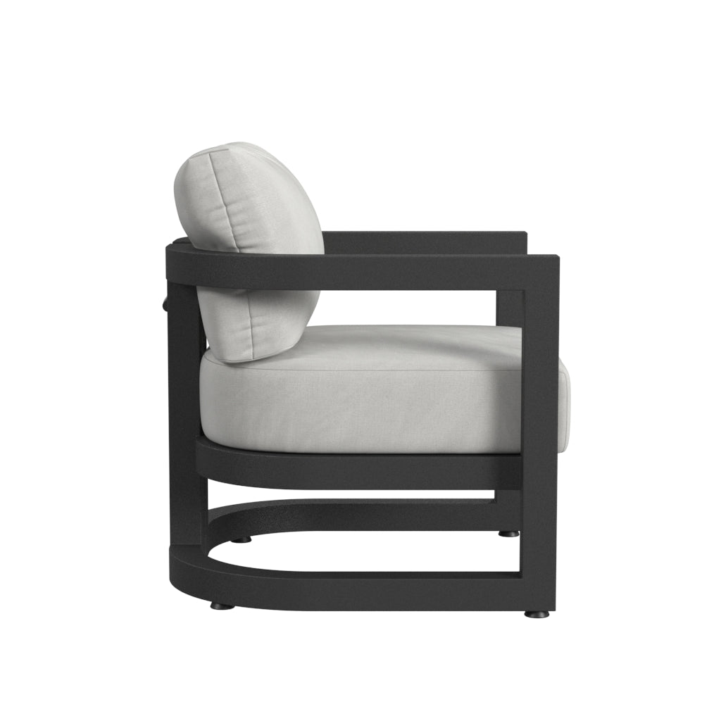 Malibu Club Chair in Cast Silver, No Welt