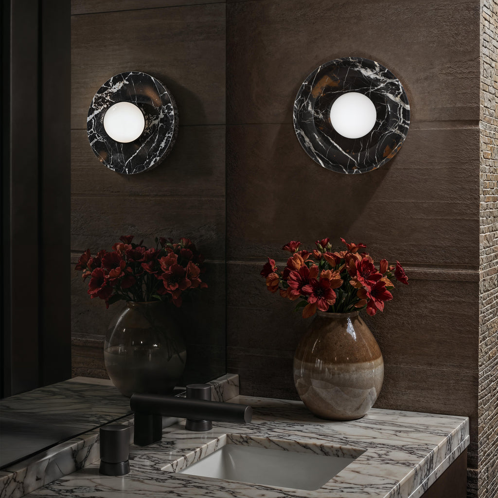 Myrtos Sconce | Black Marble