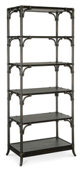 Retreat Pole Rattan Bookcase | Black Sand