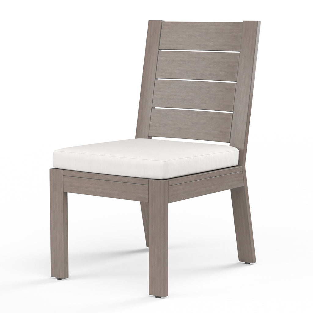 Laguna Armless Dining Chair in Canvas Flax, No Welt