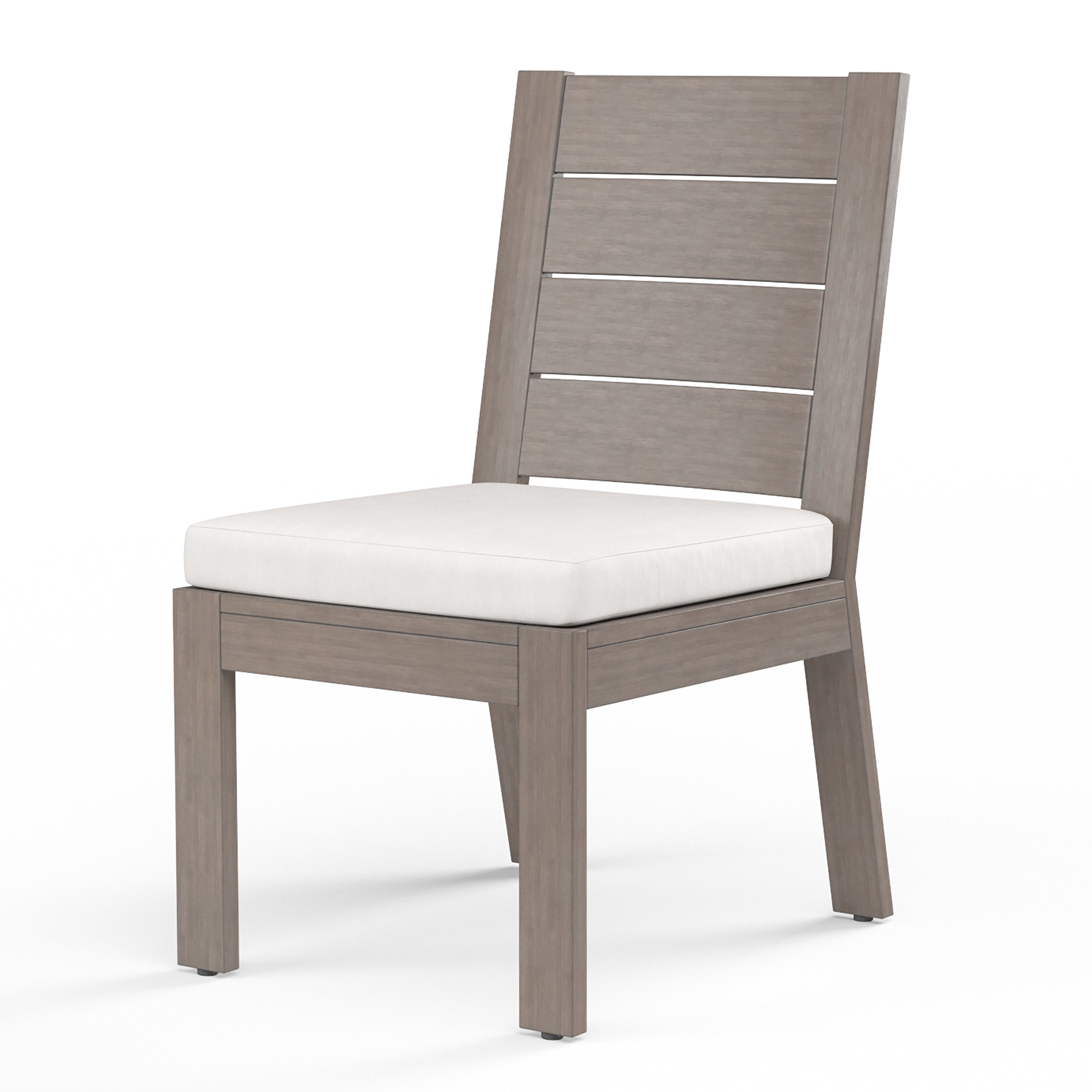 Laguna Armless Dining Chair in Canvas Flax, No Welt