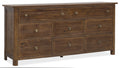 Driftwood Eight-Drawer Dresser | Worn Saddle