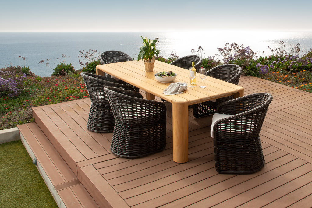 Cabo Dining Chair in Soothe Pearl w/ Flange Welt