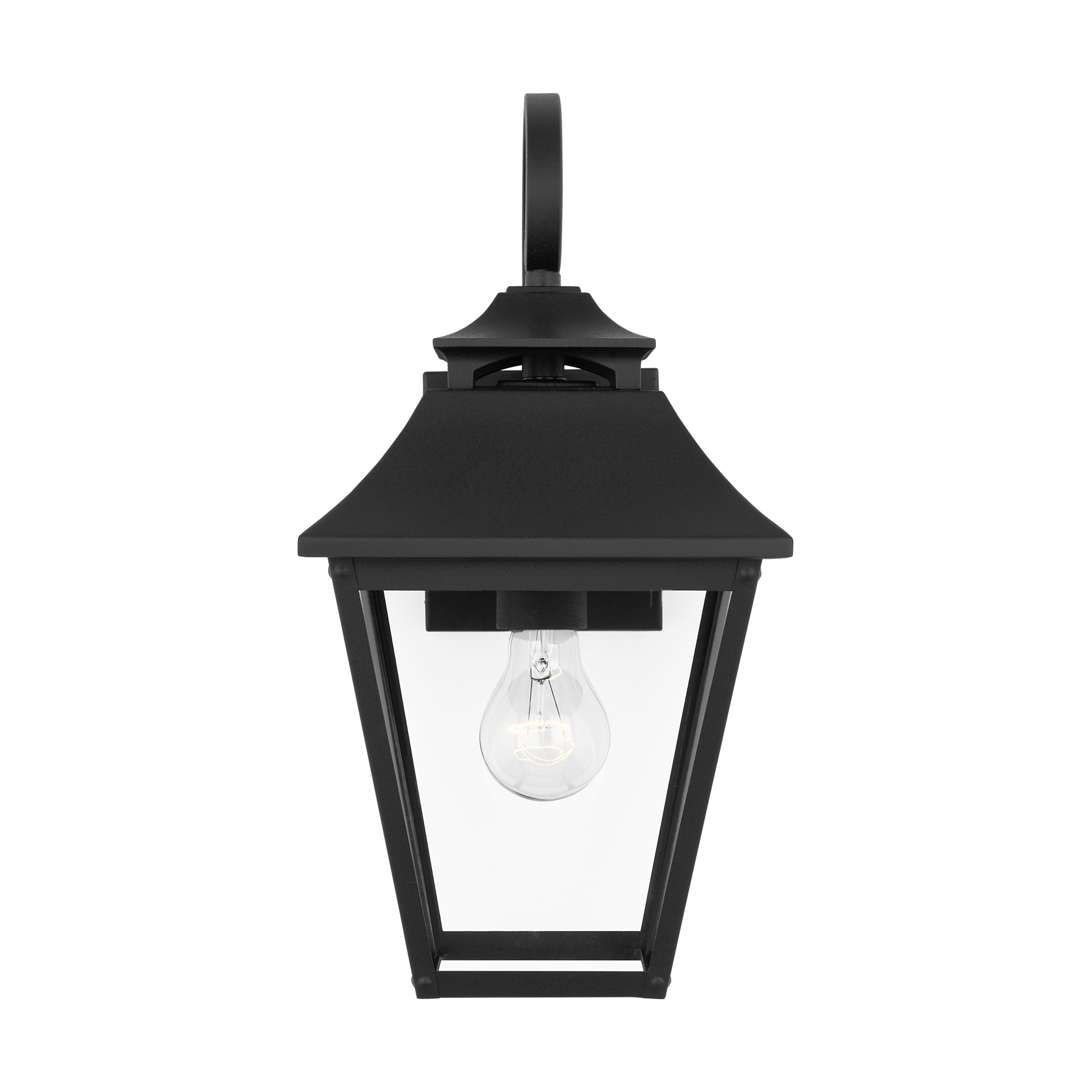 Galena Small Lantern Textured Black