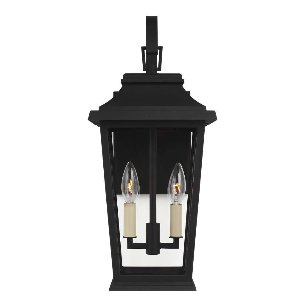 Warren Small Wall Lantern | Textured Black | Clear Glass Panels Bulb(s) Not Included