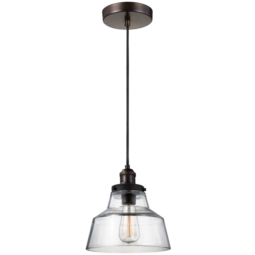 Baskin Chimney Pendant | Painted Aged Brass / Dark Weathered Zinc
