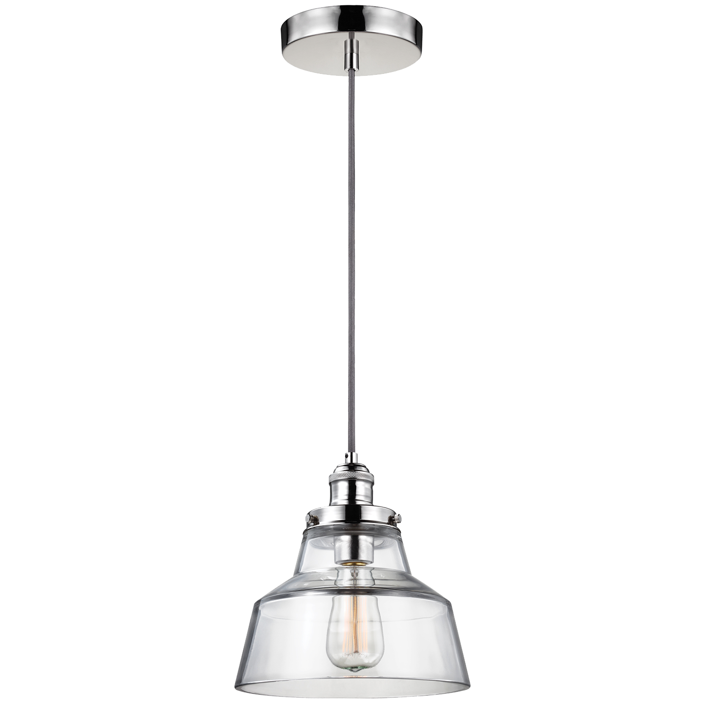 Baskin Chimney Pendant | Polished Nickel
