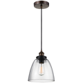 Baskin Dome Pendant | Painted Aged Brass / Dark Weathered Zinc