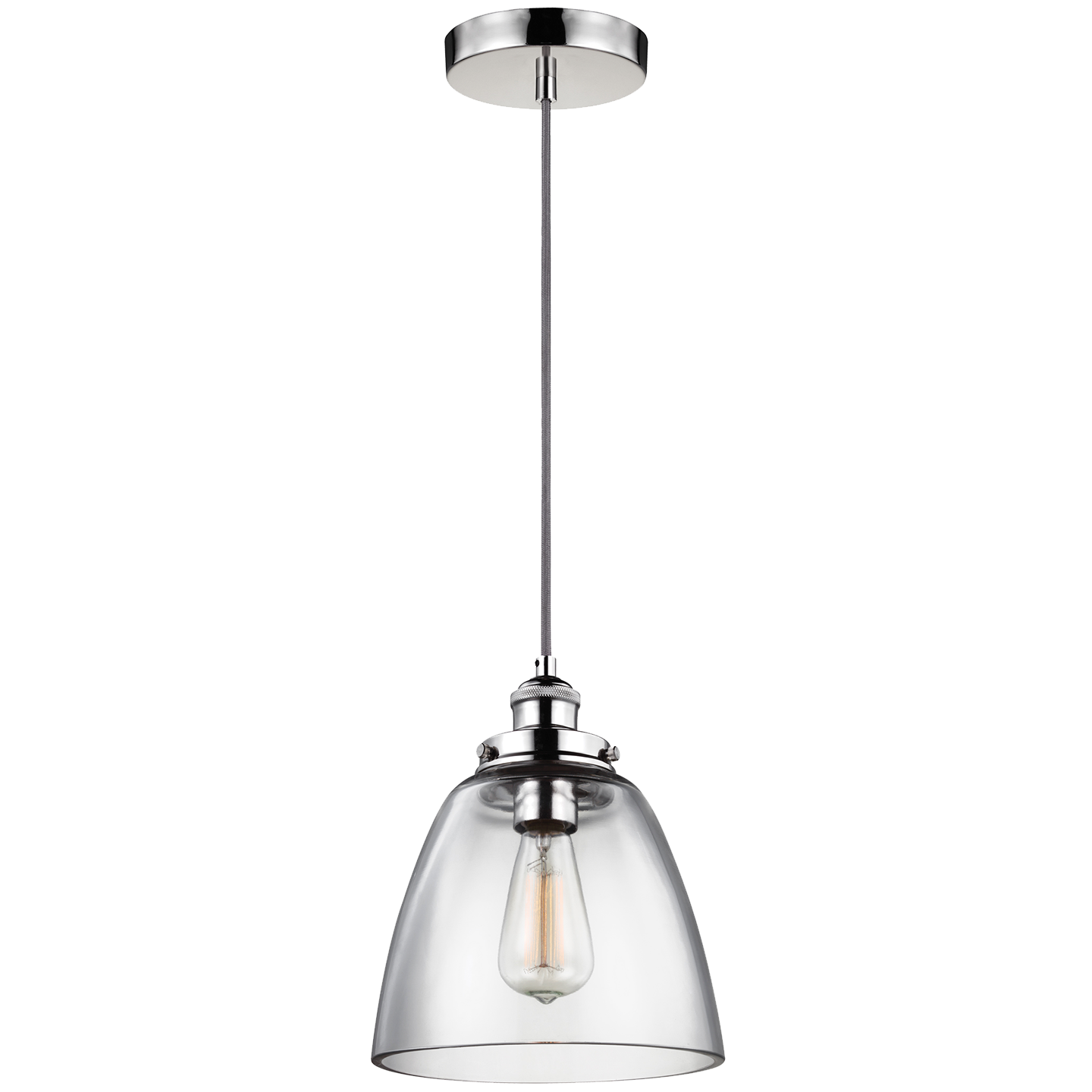 Baskin Dome Pendant | Polished Nickel