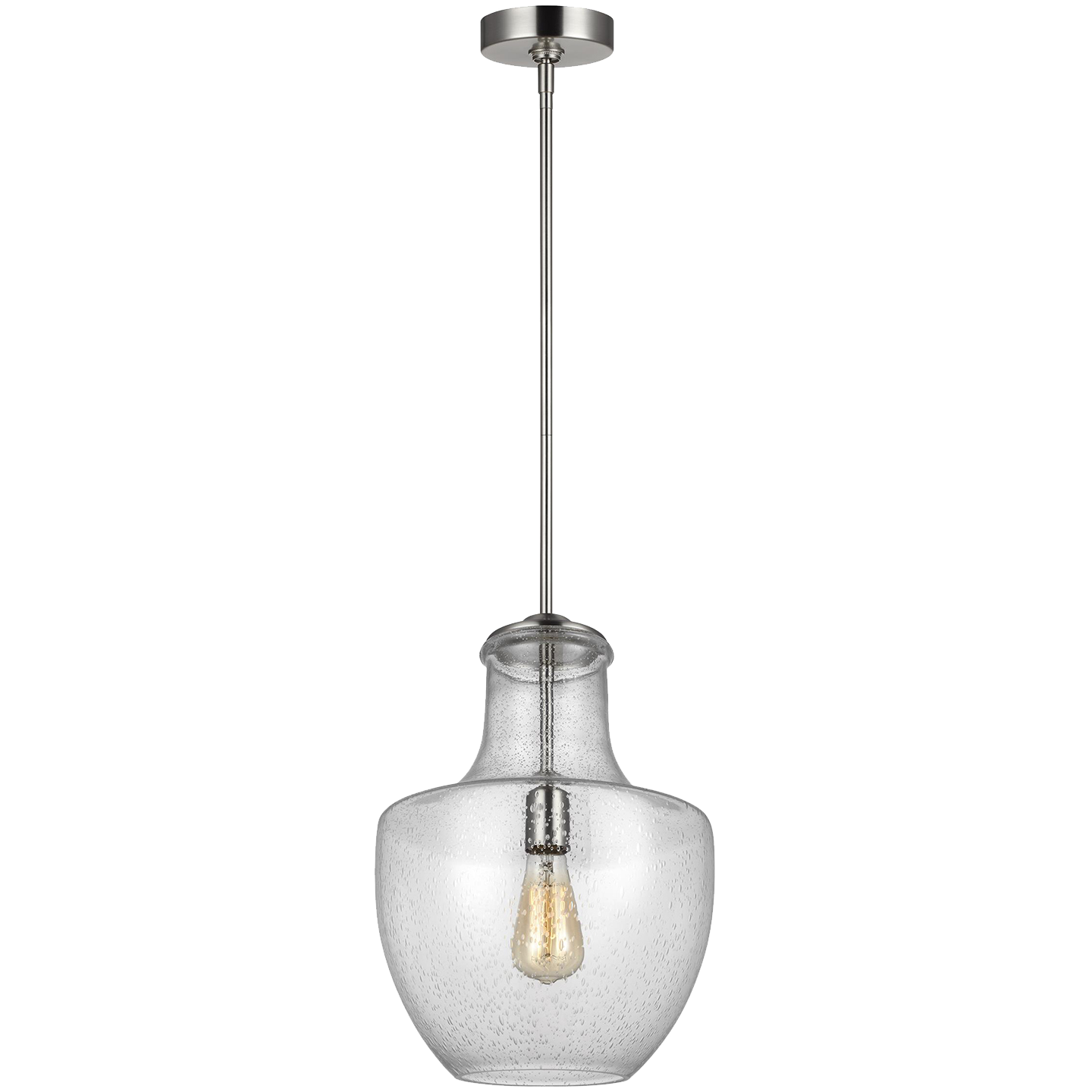 Baylor One Light Pendant | Satin Nickel