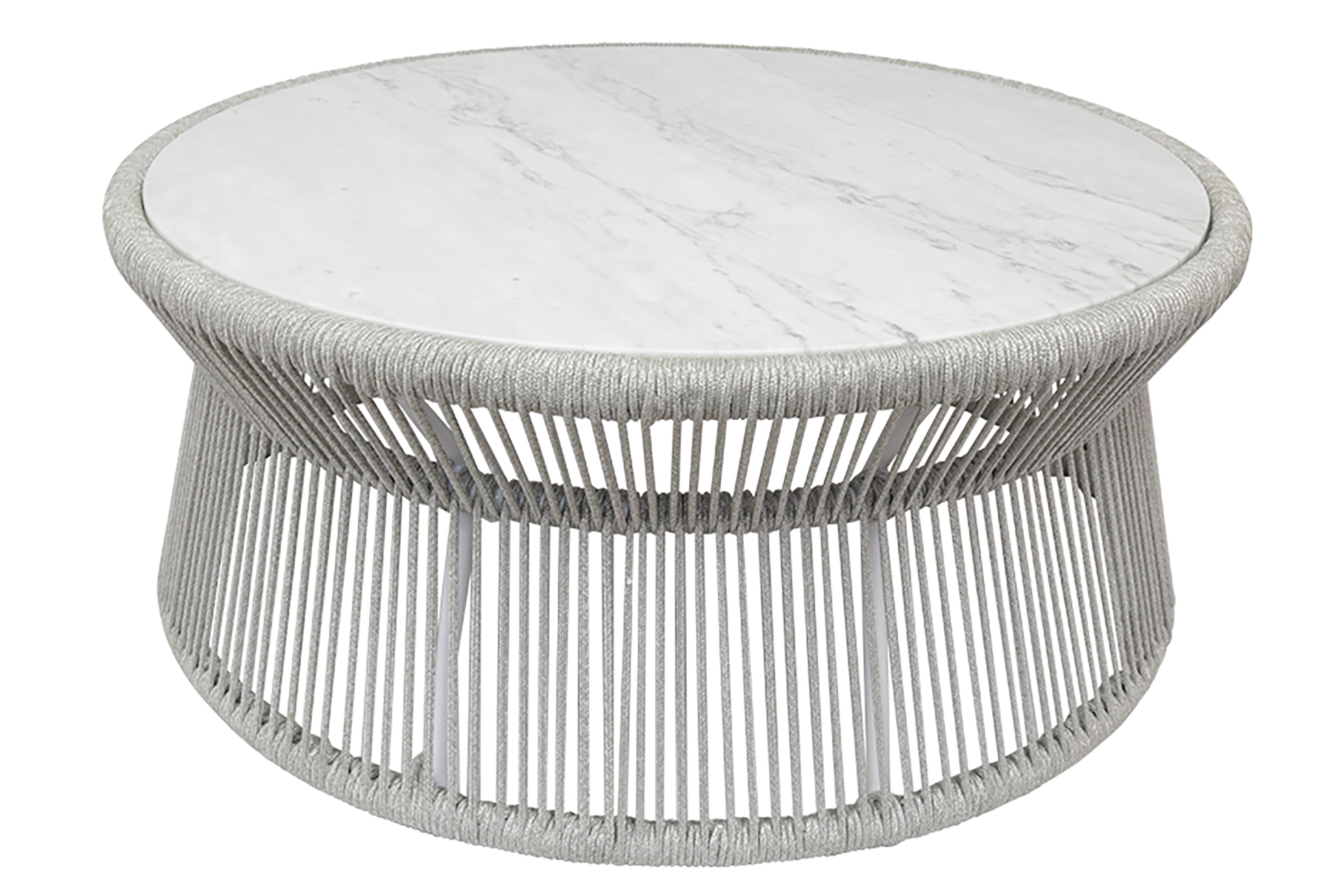 Miami Coffee Table with Honed Cararra Marble Top