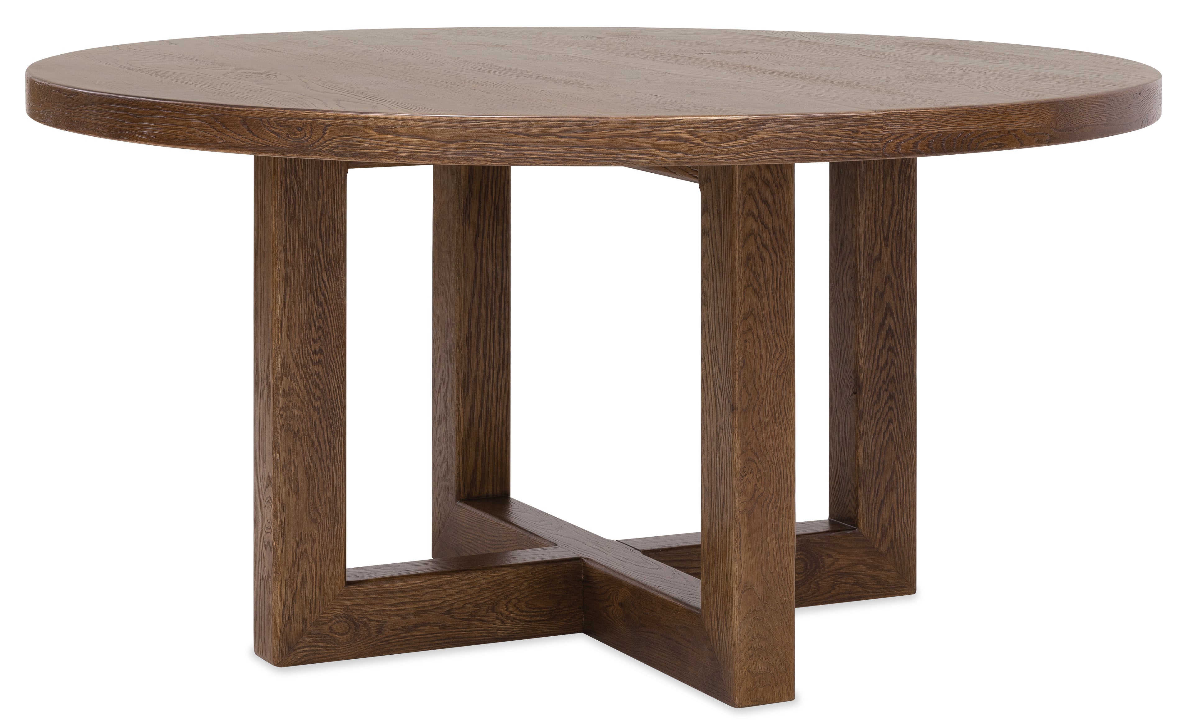 Driftwood 60in Round Dining Table | Worn Saddle