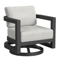 Malibu Swivel Chair in Cast Silver, No Welt