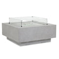 Gravelstone Square Fire Table w/ Glass Surround