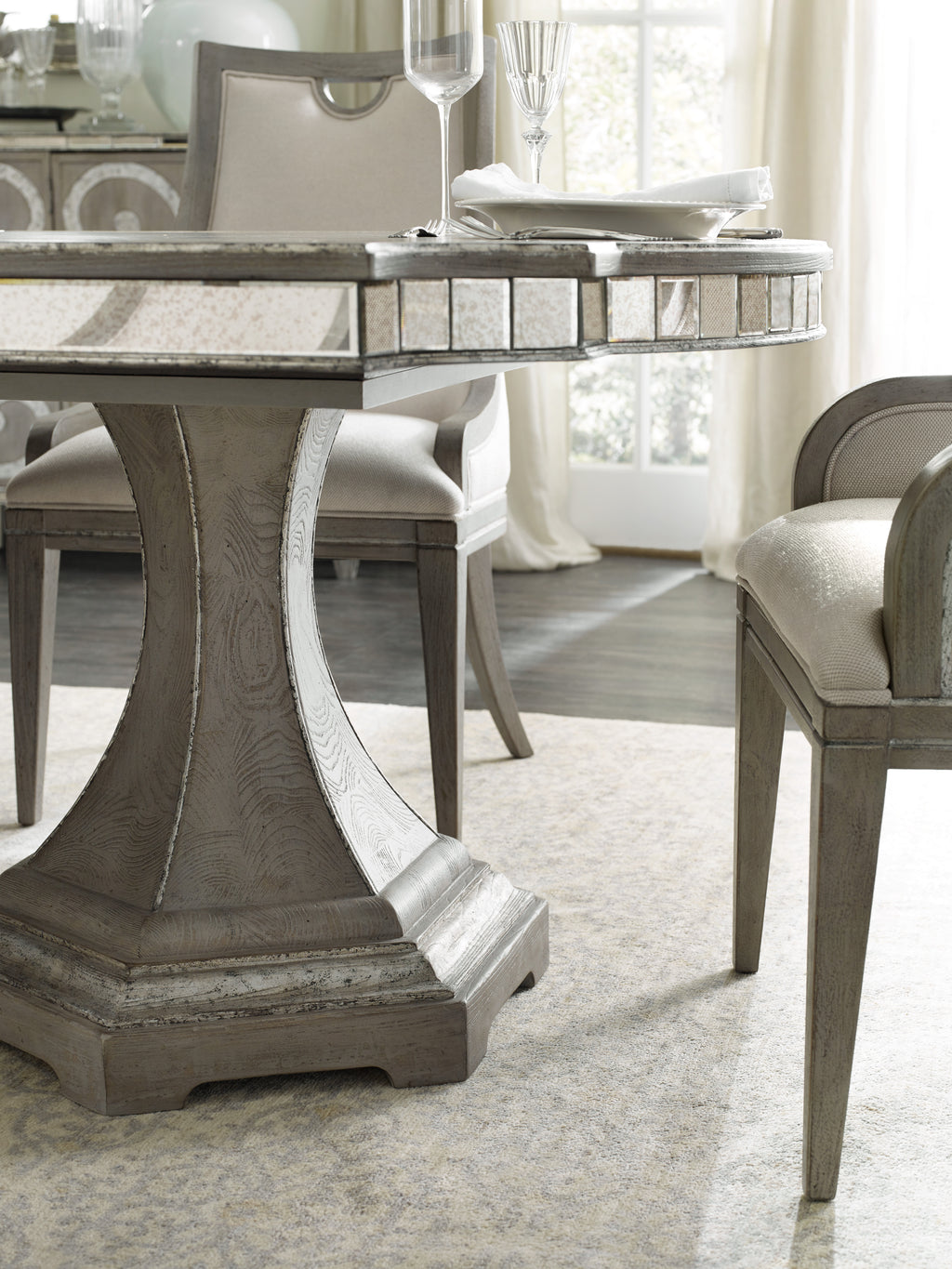 Sanctuary Rectangle Dining Table with 2-20in Leaves