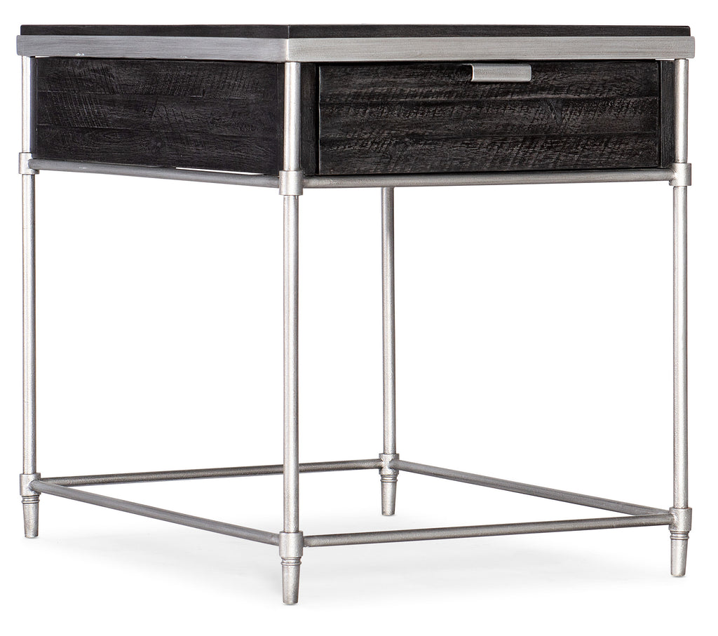 St. Armand Rectangular End Table | Brushed Metal