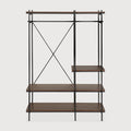 Oscar Hanging Rack | Varnished Teak | Brown | With Garment Rail