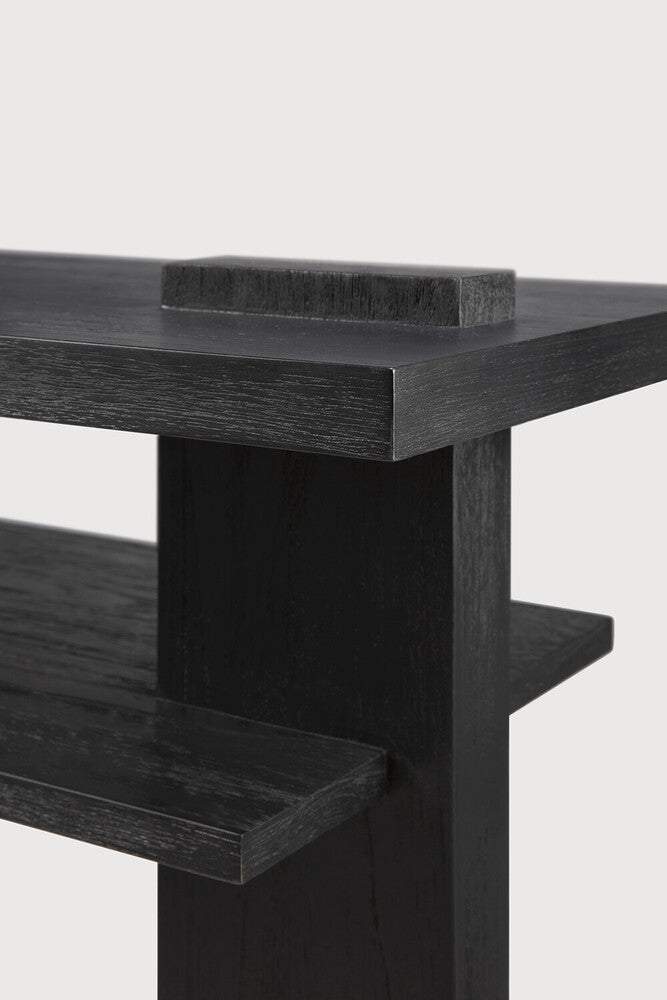 Abstract Console | Varnished Teak | Black
