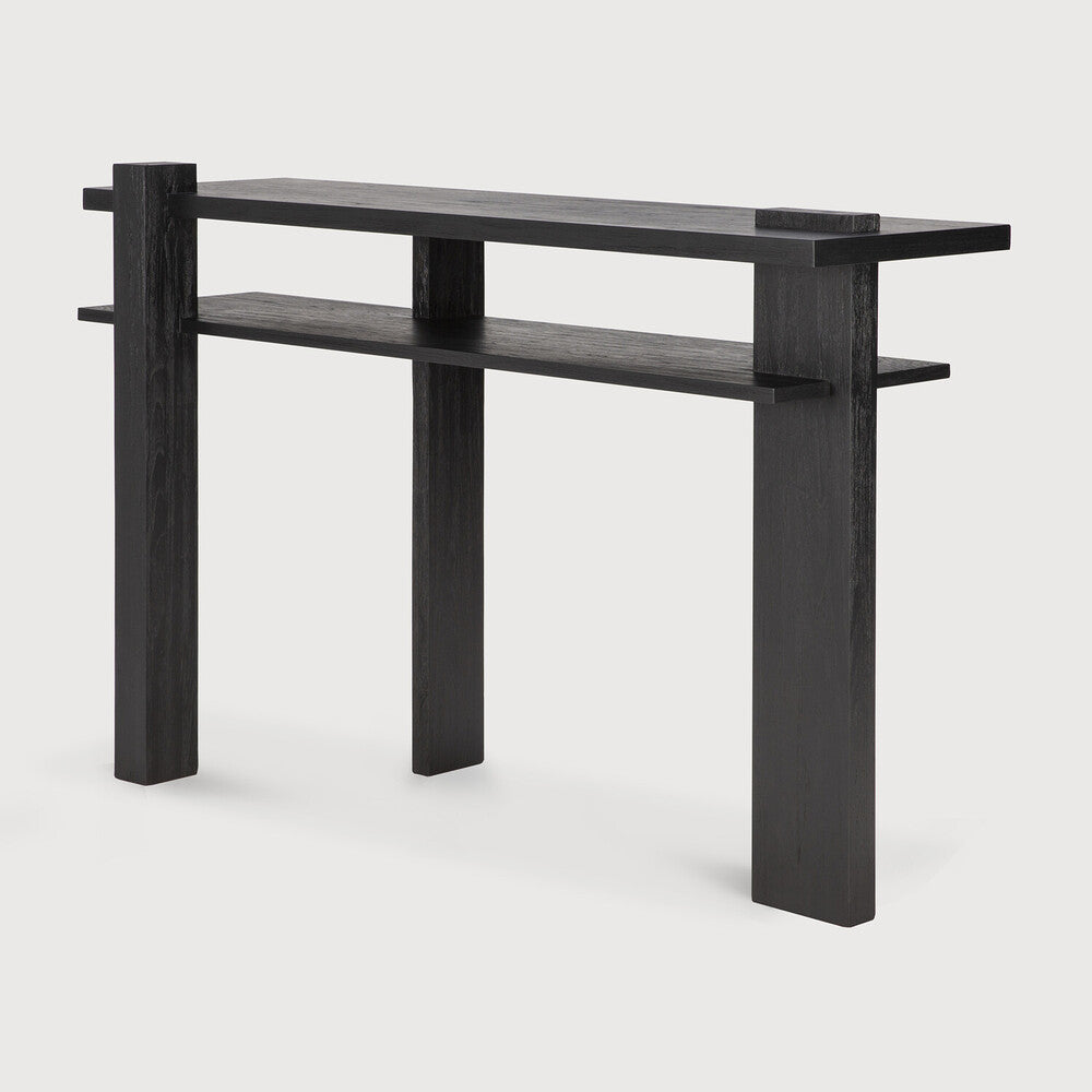 Abstract Console | Varnished Teak | Black